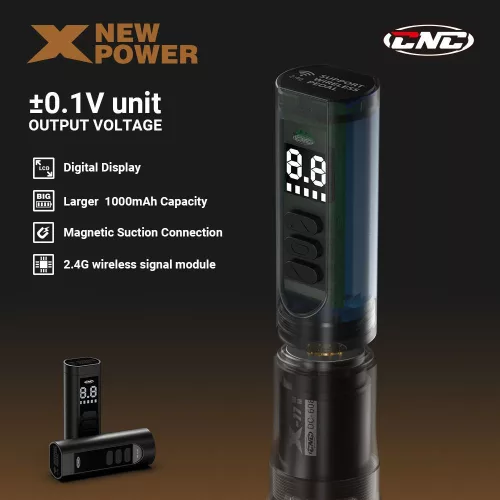 CNC X-WE  PLUS PROFESSZIONÁLI Vezeték Nélküli Tetováló Tollgép Digitális Kijelzővel