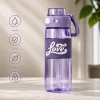 680 ml-es motivációs sport kulacs szívószállal és mérőskálával – BPA-mentes ivópalack, lila