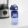 680 ml-es sport kulacs szívószállal és mérőskálával – BPA-mentes ivópalack, kék