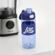 680 ml-es sport kulacs szívószállal és mérőskálával – BPA-mentes ivópalack, kék
