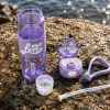 680 ml-es sport kulacs szívószállal és mérőskálával – BPA-mentes ivópalack, kék
