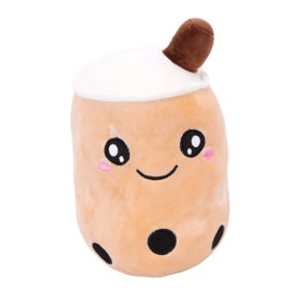   Plüss bubble tea figura – barna, 23 cm, aranyos puha játék