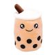 Plüss bubble tea figura – barna, 30 cm, nagy puha játék mosolygó arccal