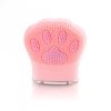 Elektromos arcmasszírozó és pórustisztító szilikon kefe, Macskakarom alakú - Rózsaszín