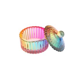 Liquid tartó üveg tetővel színes - Kerek