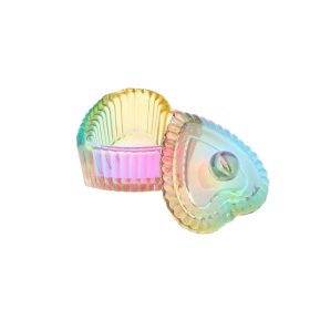 Liquid tartó üveg tetővel színes - Szivecske