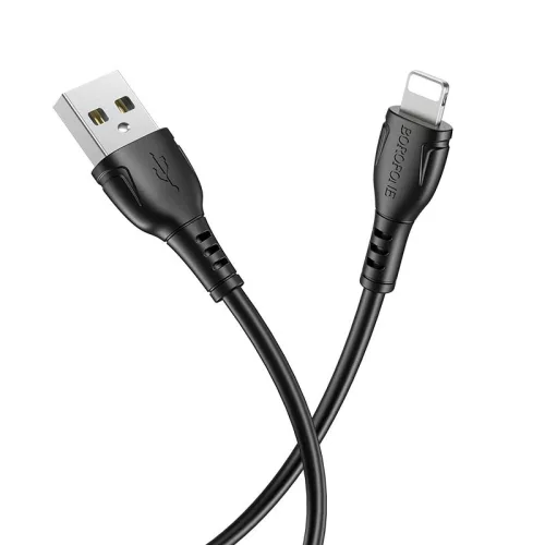 BOROFONE BX51 USB Lightning töltő és adatkábel 1m 2.4A - Fekete