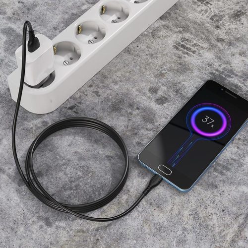 BOROFONE BX51 USB Micro  töltő és adatkábel 1m 2.4A - Fekete