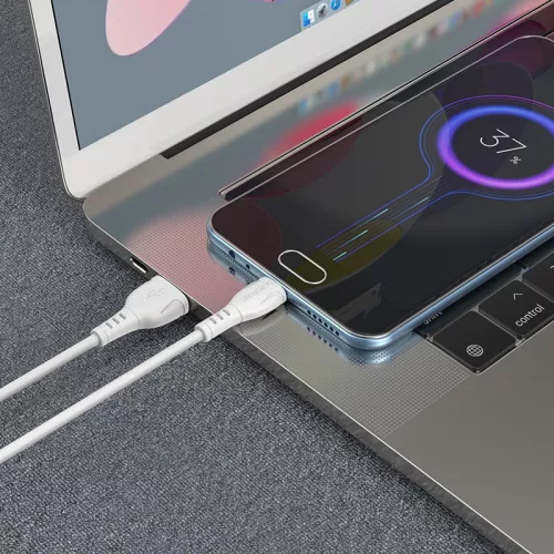 BOROFONE BX51 USB Micro  töltő és adatkábel 1m 2.4A - Fehér