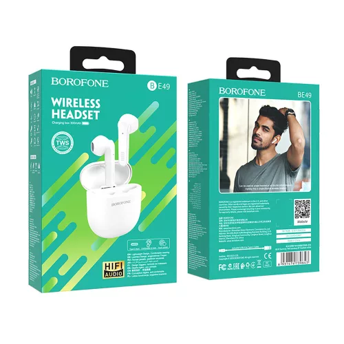 BOROFONE BE49 TWS Vezeték nélküli Bluetooth fülhallgató V5.0 - Fekete