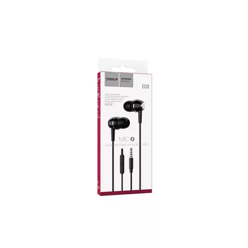 YOOUP E02 vezetékes headset 3.5 jack