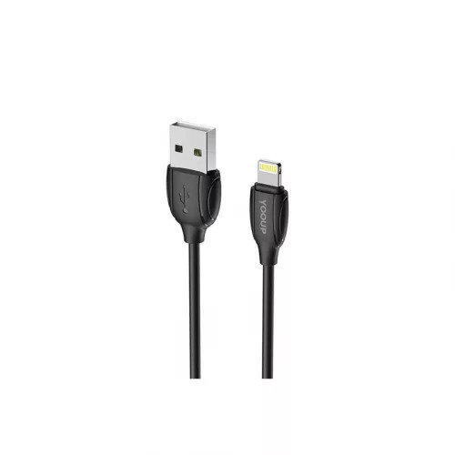 Adatkábel Yooup L01A USB A - iPhone  2 m kábel fekete