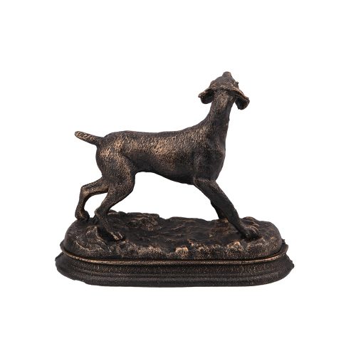 Fém vizsla erős talpon - 16 cm magas