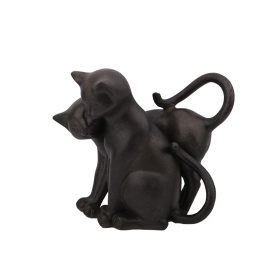 Cicapár egymás mellett - műgyanta szobor - 17 cm magas