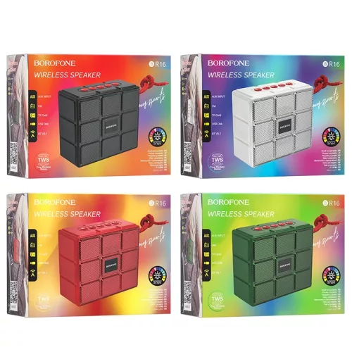 BOROFONE BR16 GAGE Hordozható Bluetooth Smart Sports BT Hangszóró - Fekete