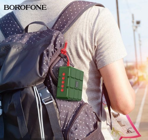 BOROFONE BR16 GAGE Hordozható Bluetooth Smart Sports BT Hangszóró - Szürke