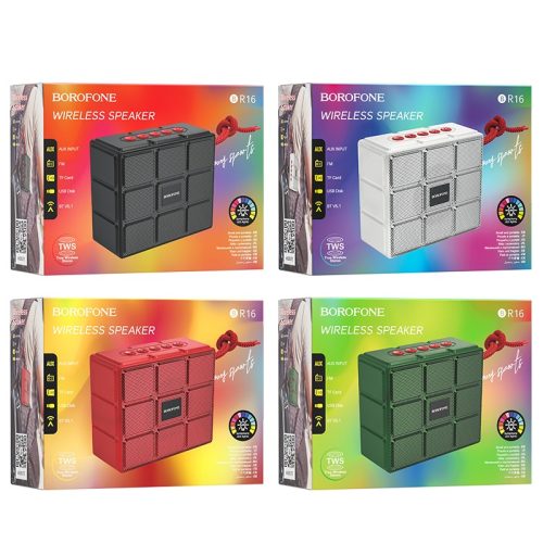 BOROFONE BR16 GAGE Hordozható Bluetooth Smart Sports BT Hangszóró - Szürke