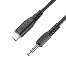   BOROFONE BL8 Sztereó audio AUX kábel 3,5 mm-es jack/USB-C - Fekete