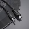 BOROFONE BL8 Sztereó audio AUX kábel 3,5 mm-es jack/USB-C - Fekete