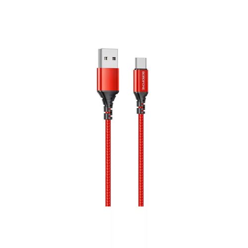 X54 Borofone  USB-A - USB -C erős adatkábel 1m - piros