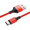 X54 Borofone  USB-A - USB -C erős adatkábel 1m - piros