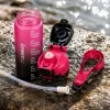 650 ml-es motivációs sport kulacs időjelöléssel és szívószállal – BPA-mentes ivópalack, zöld-fekete