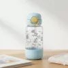 700 ml-es gyermek kulacs szívószállal és biztonsági kupakkal – BPA-mentes ivópalack, világoskék