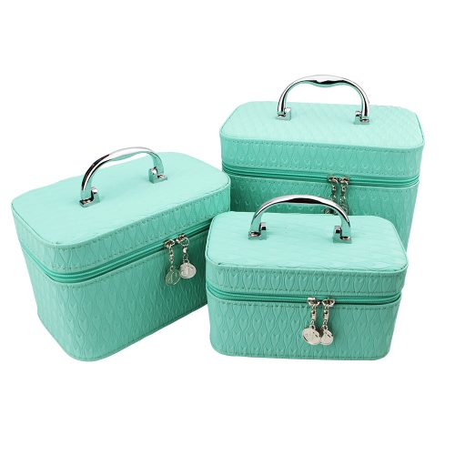 Kozmetikai táska - almazöld - közepes méret