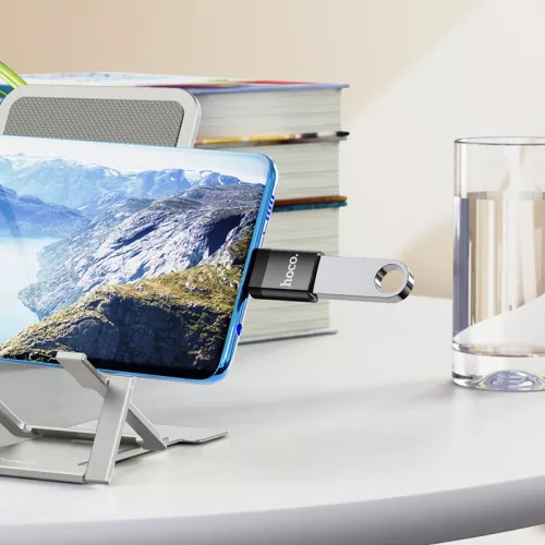 HOCO UA17 Type-C - USB 3.0 átalakító- Fekete