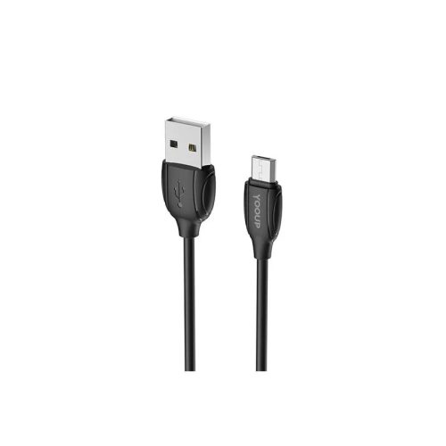 Adatkábel Yooup L01A USB A-  Micro USB  2 m kábel fekete