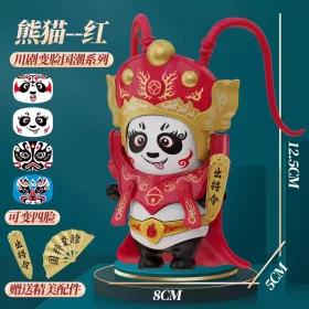 Arcváltó baba/ Kínai harci tánc baba- panda