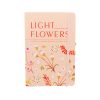 Jegyzetfüzet  A/5 gumis, vonalas, kemény fedelű, Ligth Flowers - barackvirág színű