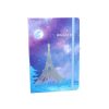 Jegyzetfüzet  A/5 gumis, vonalas, kemény fedelű, Beautiful Life - Eiffel torony - lila