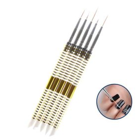   Kétvégű körömdíszítő tű ecset szett – 5 db, precíz vonalakhoz és mintázáshoz