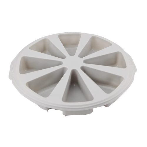 Szilikon muffin sütőforma, szürke színű tortaszelet alakú 8 adagos 28 cm Casasunco