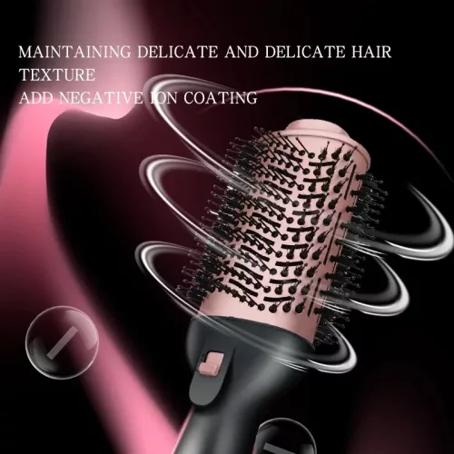 KEMEY KM-565 forró levegős hajformázó kefe – fehér, 2 az 1-ben hajszárító és hajkefe