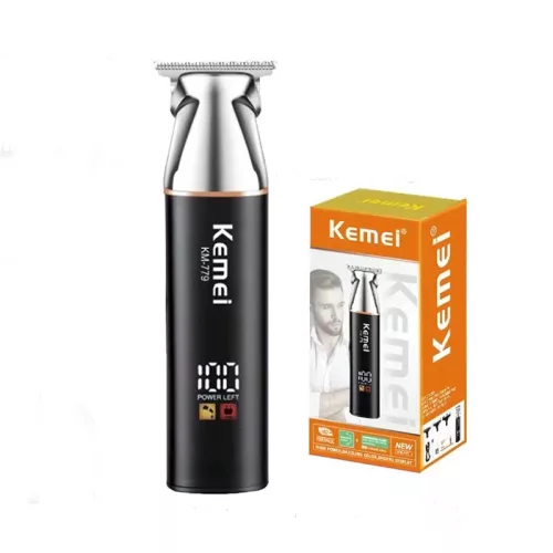 KEMEI KM-779 professzionális hajvágó – USB töltéssel, LCD kijelzővel
