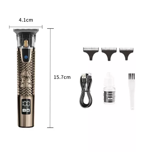 KEMEI KM-873 professzionális hajvágó – LCD kijelzővel, USB töltéssel