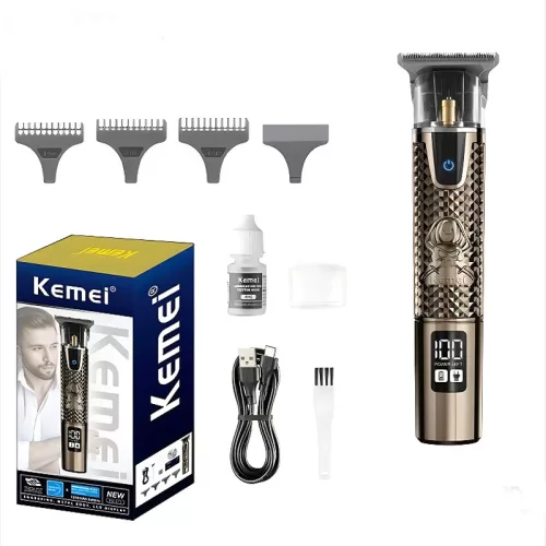 KEMEI KM-873 professzionális hajvágó – LCD kijelzővel, USB töltéssel