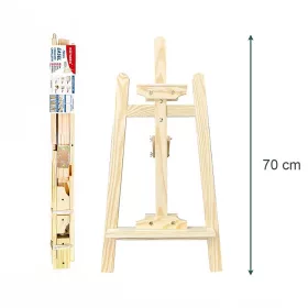   Fa festőállvány 70 cm – hordozható rajz- és vászontartó állvány