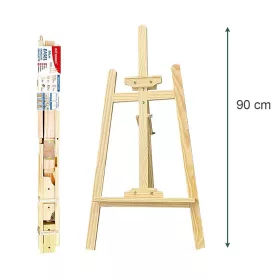   Fa festőállvány 90 cm – stabil, hordozható rajz- és vászontartó állvány