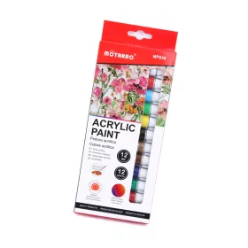   Motarro akrilfesték készlet 12×12 ml – élénk színek, sokoldalú művészeti festék