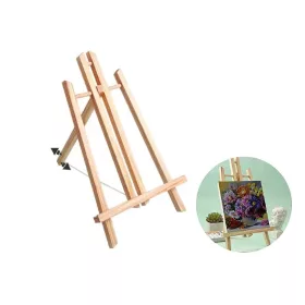   Fa asztali festőállvány 30 cm – mini rajz- és vászontartó