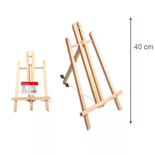 Fa asztali festőállvány 40 cm – rajz- és vászontartó mini állvány