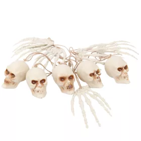   Halloween koponya és csont kéz dekoráció – 2x5 db akasztós dísz (10 darabos szett)