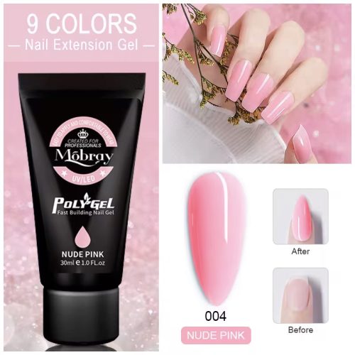 Mobray Poly gél, Acryl gél 30 ml - 4# Nude Pink