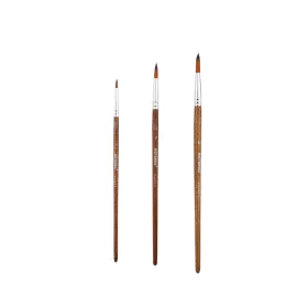   Mötarro Fa nyelű ecset 3 darabos: 3,7,10 - szintetikus szálas - 18cm, 19 cm, 20 cm, hengeres, hegyes
