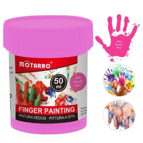   Mötarro ujjfesték 50 ml – pink szín, biztonságos gyerekfesték kreatív játékhoz