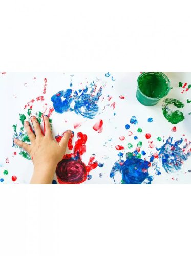 Mötarro ujjfesték 50 ml – neon sárga szín, biztonságos gyerekfesték kreatív játékhoz