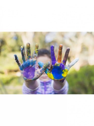 Mötarro ujjfesték 50 ml – neon sárga szín, biztonságos gyerekfesték kreatív játékhoz